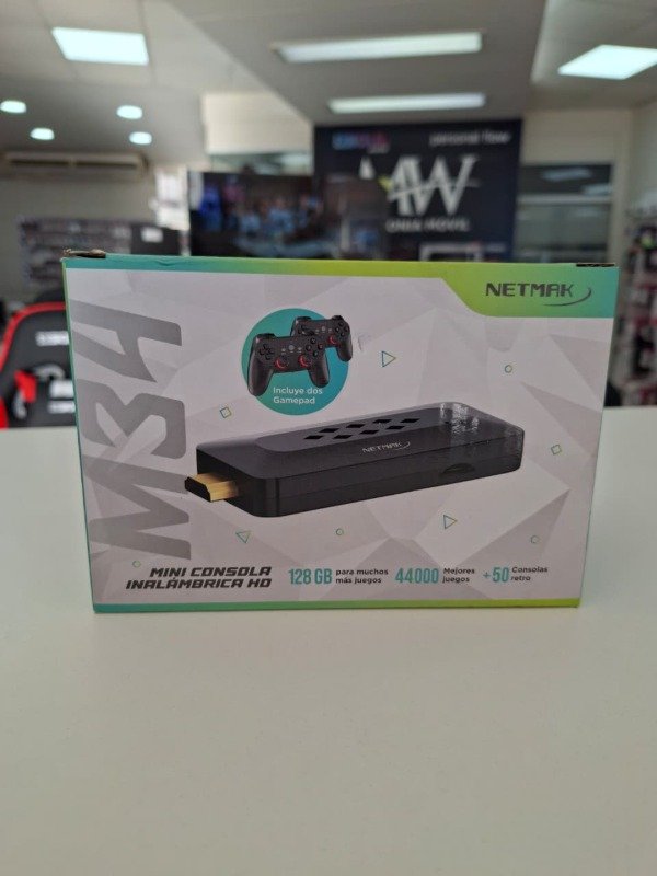 Producto - Mini Consola Hdmi 4K 128GB 44.000 juegos Netmak NM-M34