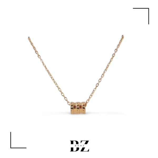 Producto - CADENA ACERO DORADO CON DIJE X PCS - 2054-3