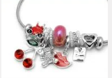 Producto - Gargantilla CHERRY dijes varios rojo