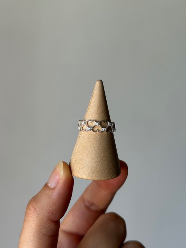 Producto - Anillo doble corazones huecos 17 mm