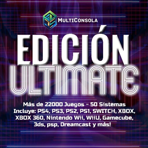 Producto - MultiConsola Versión ULTIMATE - 50 Sistemas 22000 Juegos
