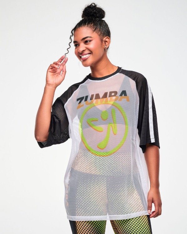 Producto - Electric Feel Oversized Mesh Raglan Top