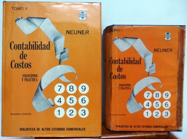 Producto - CONTABILIDAD DE COSTOS - PRINCIPIOS Y PRACTICA - TOMOS 1 y 2 - JOHN NEUNER  1970