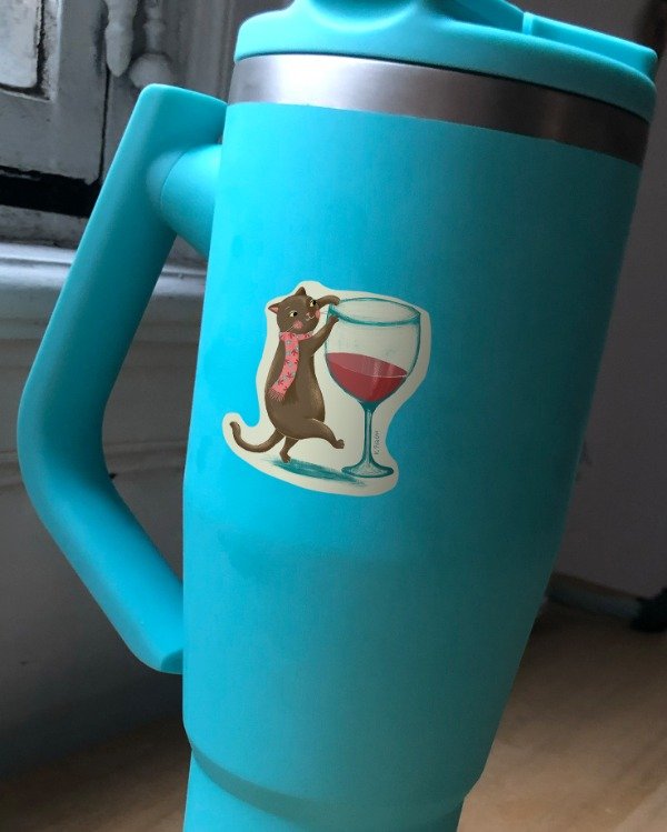 Producto - Sticker resistente Vinito - 1