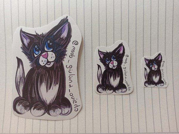 Producto - Sticker Gatito Negro GRANDE