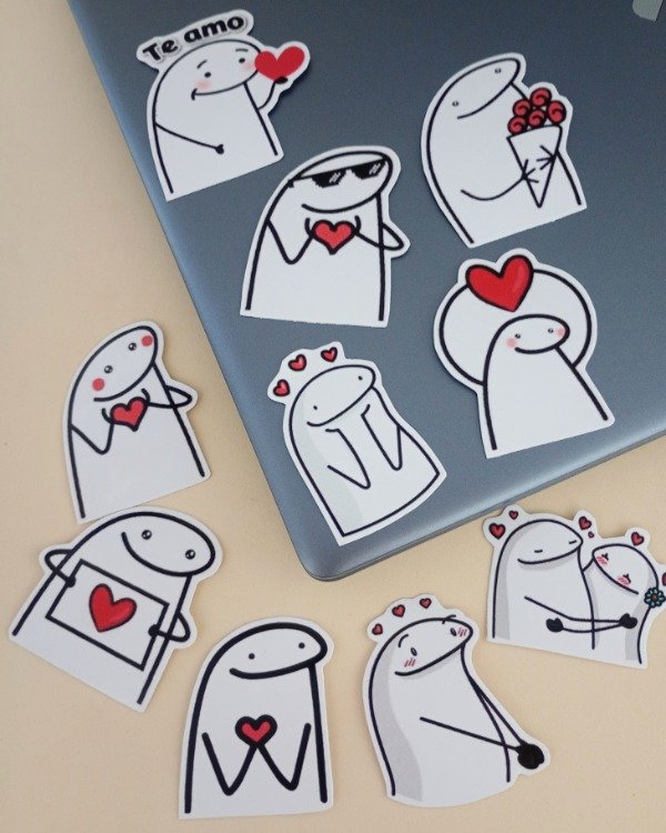 Producto - Stickers Flork enamorado x10