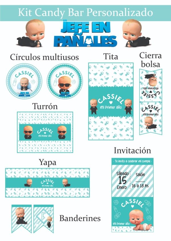 Producto - KIT IMPRIMIBLE - JEFE EN PAÑALES