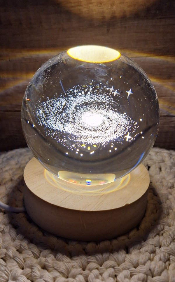Producto - Lámpara esfera de vidrio 3D "Galaxia"