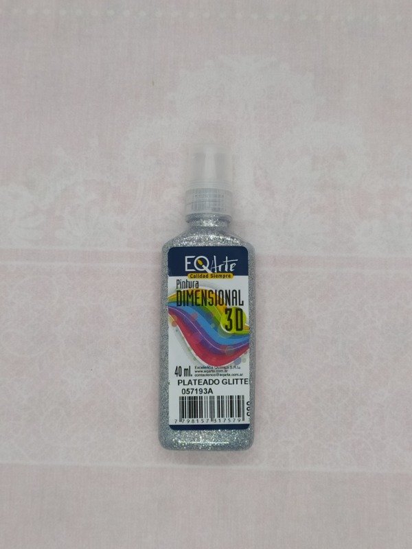 Producto - PINTURA DIMENSIONAL 3D. PLATEADO GLITTER