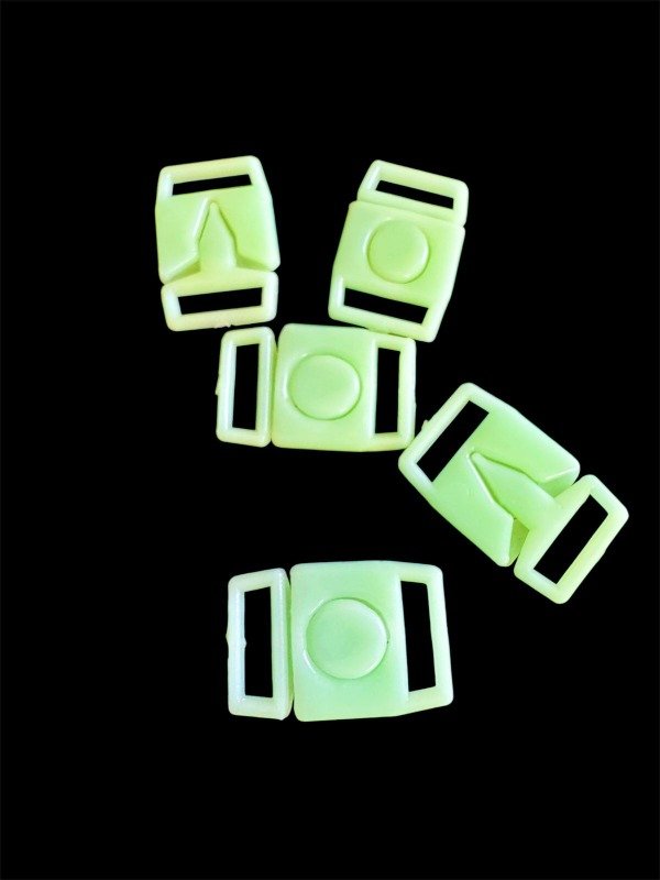 Producto - Broche de espalda plástico verde 11 mm (5 unidades)