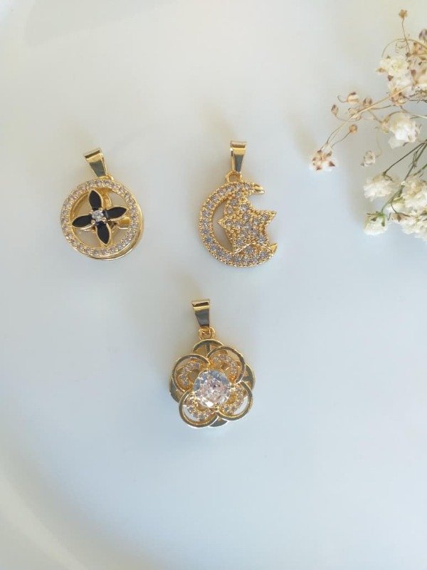 Producto - Dije 10 Giratorio Micropave Dorado