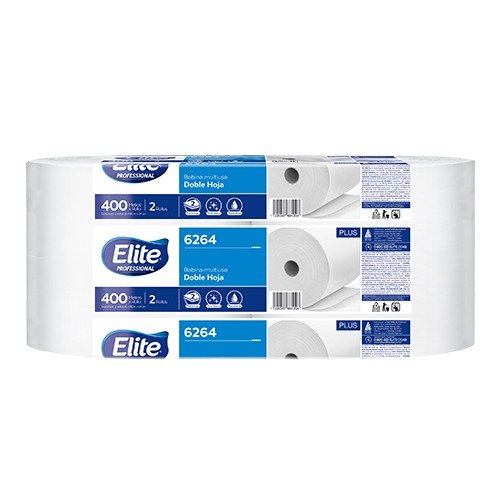 Producto - Bobina de Papel Doble Hoja "Elite" 24cm x 400 mts x 2u
