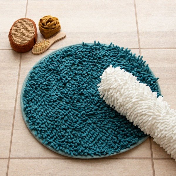 Producto - Alfombra Shaggy Circular Aqua