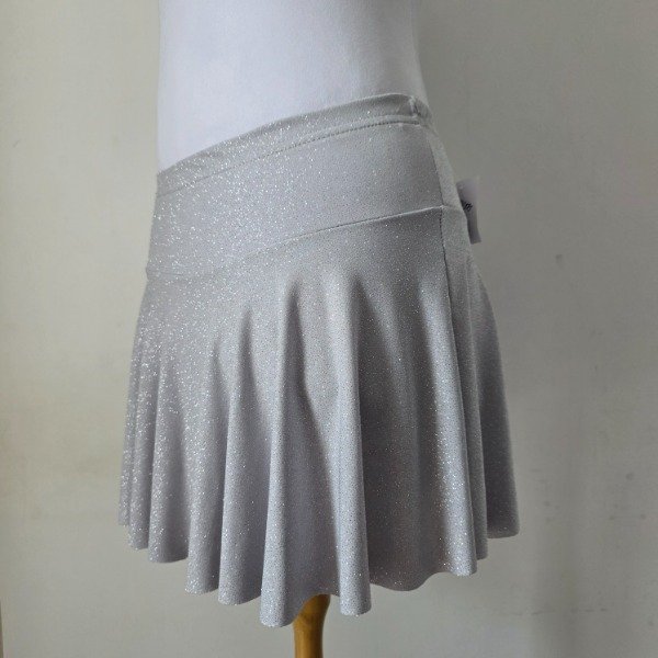 Producto - Falda con Short campana Glitter Plateado - T.u