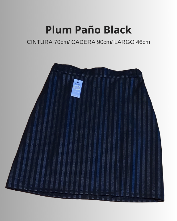 Producto - Falda Plum Paño Negro
