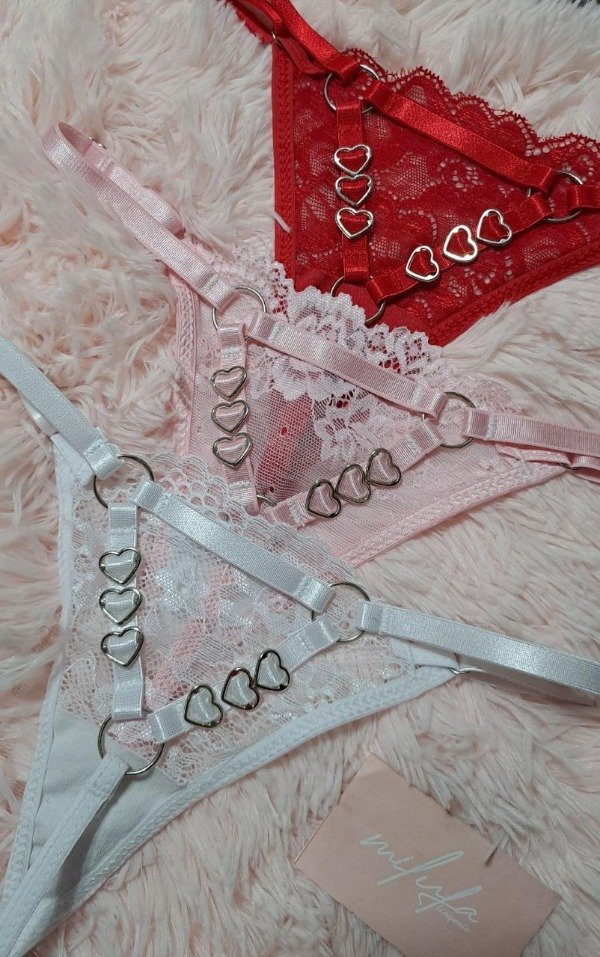 Producto - Tangas hilo regulable de corazones pack x3