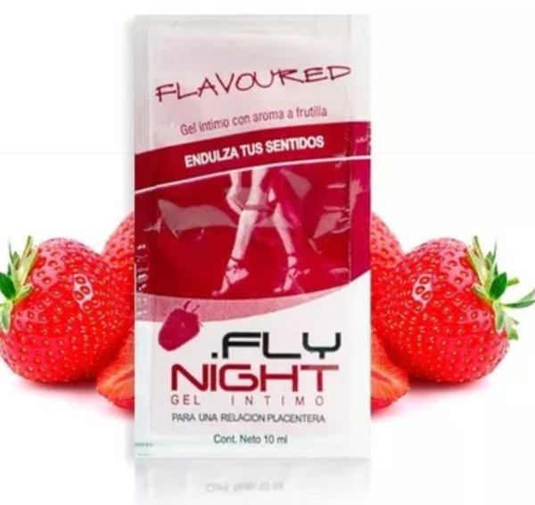 Producto - Gel fly night 10ml frutilla comestible vaginal