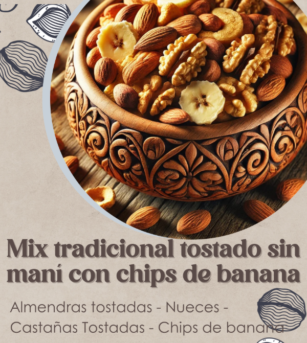 Producto - Mix tradicional tostado sin maní con bananas