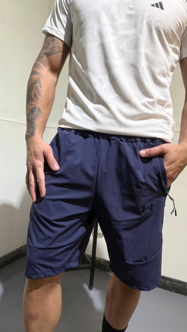 Producto - Bermuda deportiva Under azul - 0