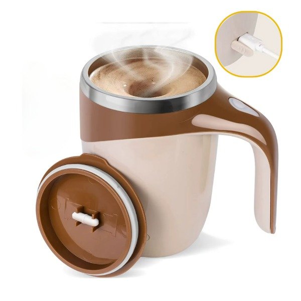 Producto - Taza/vaso Termico Cafetero Con Batidor Eléctrico