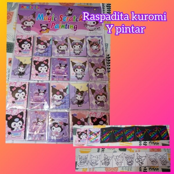 Producto - Raspadita y para pintar kuromi x10