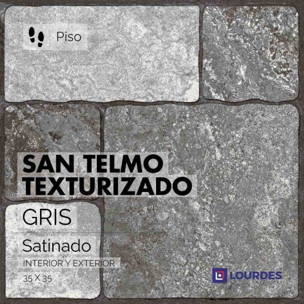 Producto - Cerámica San Telmo Gris 35 x 35 cm Lourdes
