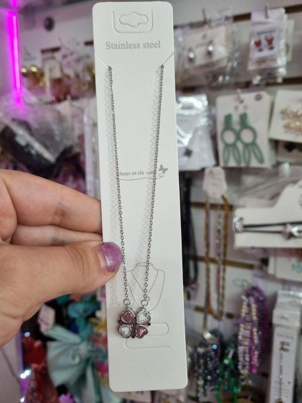 Producto - Collar Imantado Corazon y Trebol - 0