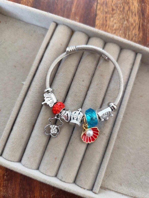 Producto - Pulsera pandora osito + ostra