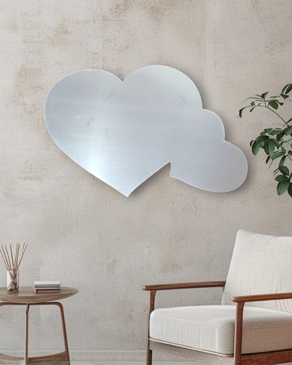 Producto - Espejo irrompible autoadhesivo 2 Corazones