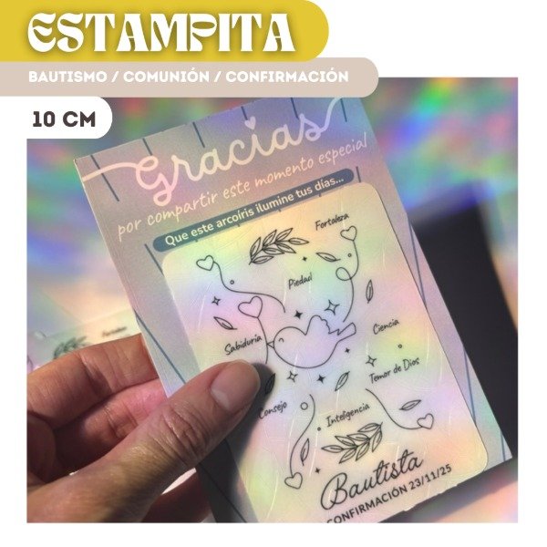 Producto - Estampita Arcoíris