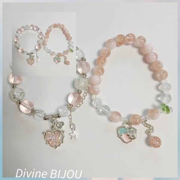 Producto - Pulseras bolitas tornasol con dije