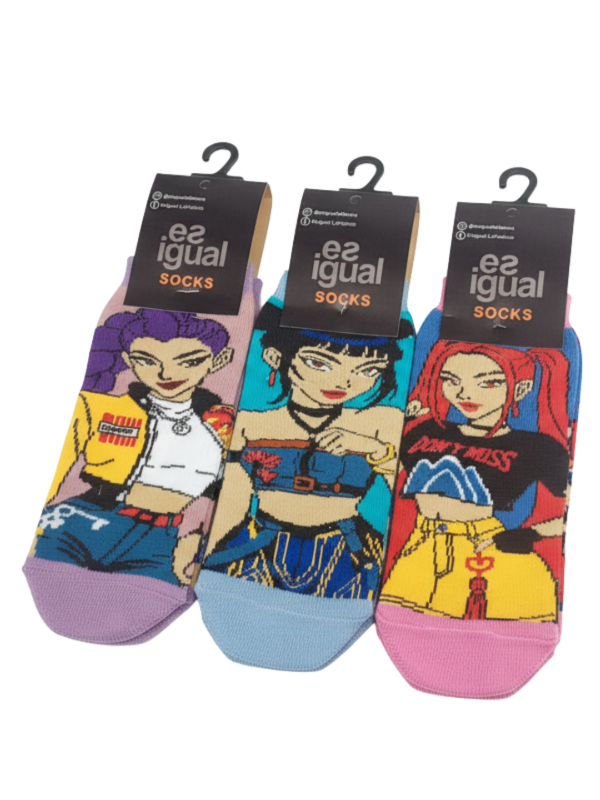Producto - MEDIAS SOQUETE K-POP DEMON HUNTER (TRIPACK) 23 AL 33