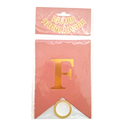 Producto - Banderin Feliz Cumpleaños Rosa óxido