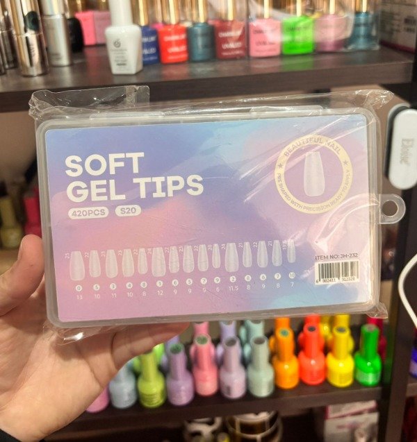Producto - tips soft gel coffin cortos  420pcs