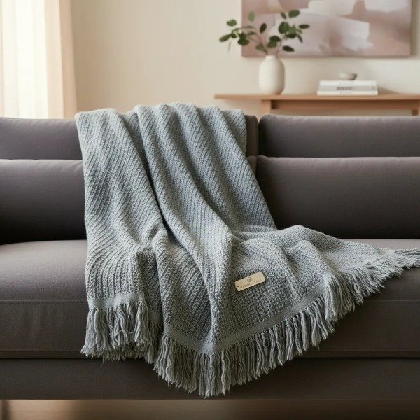Producto - Manta Hebras Gris - 4