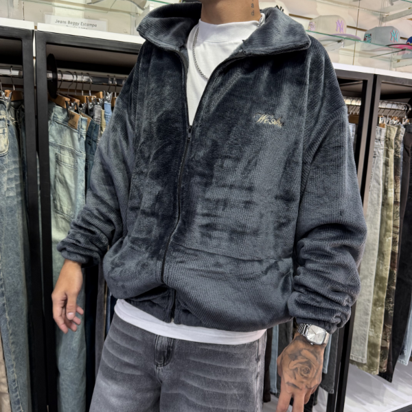 Producto - Campera Corderito Gris