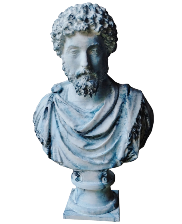 Producto - Busto Marco Aurelio Del Louvre 40cm 3d Símil Mármol Frio
