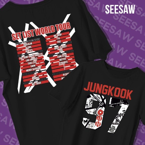 Producto - REMERA SET LIST AÑOS JUNGKOOK