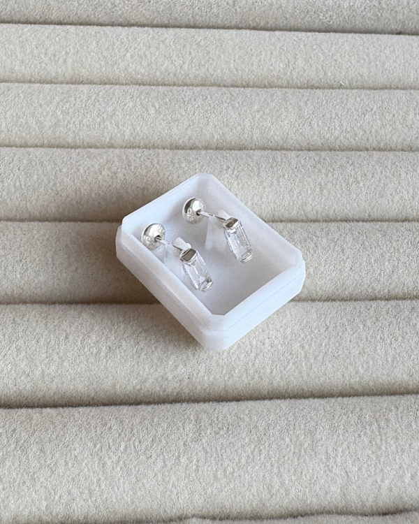 Producto - Aros abridores cubic rectangular de plata 925