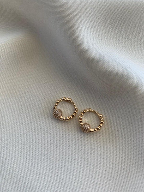Producto - Argollas chispita 15mm - Acero dorado