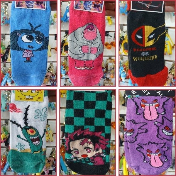 Producto - Medias intensamente - Deadpool-Bob esponja-Kimetsu-pokemon - Ingrese para elegir