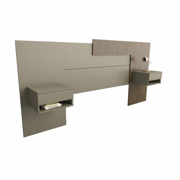 Producto - Respaldo Extensible para Box 1.40/1.60 m (Nogal/Gris C) CNG