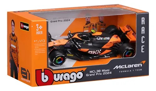 Producto - Bburago Mcl38 2024 Escala 1:43 Norris F1