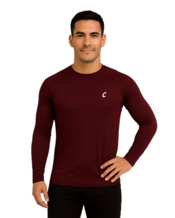 Producto - CAMISETA CORPOFIT ANDINA HOMBRE - BORDÓ