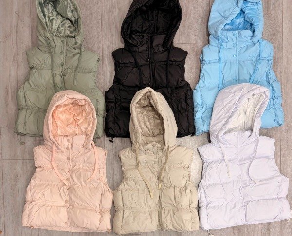 Producto - Chaleco dama engomado HHP con piel  ( Pack x 6 )