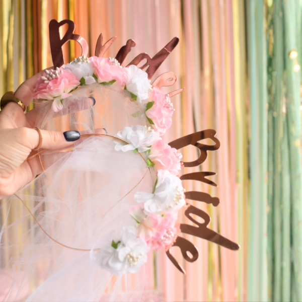 Producto - VINCHA CON VELO "BRIDE FLOWERS"