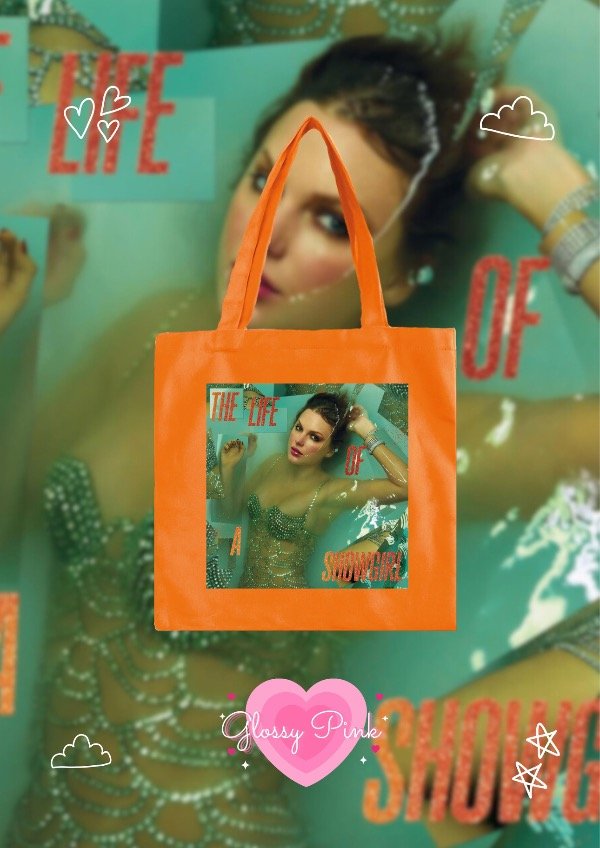 Producto - Tote Bag Naranja The Life Of A Showgirl- DTF