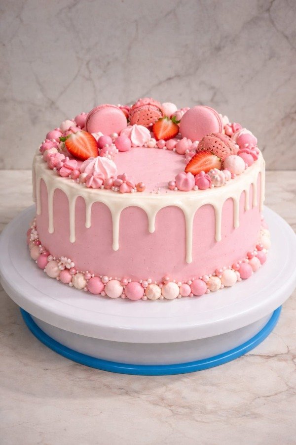 Producto - Plato bandeja giratoria para torta blanco 28 cm