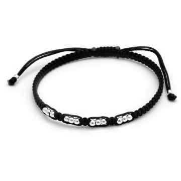 Producto - Pulsera 3 en 3 hilo negro