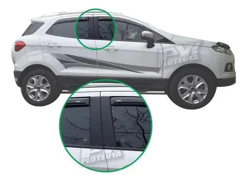 Producto - Calcos Parantes Ford Ecosport Kinetic Design Texturado - Ploteoya